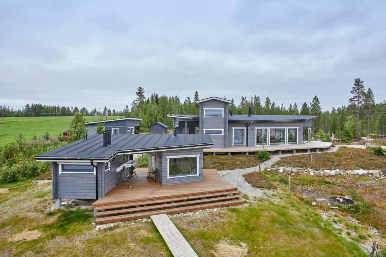 Huvila Eraemaajaerven Rannalla Taivalkoskella Jokijärvi Exteriér fotografie