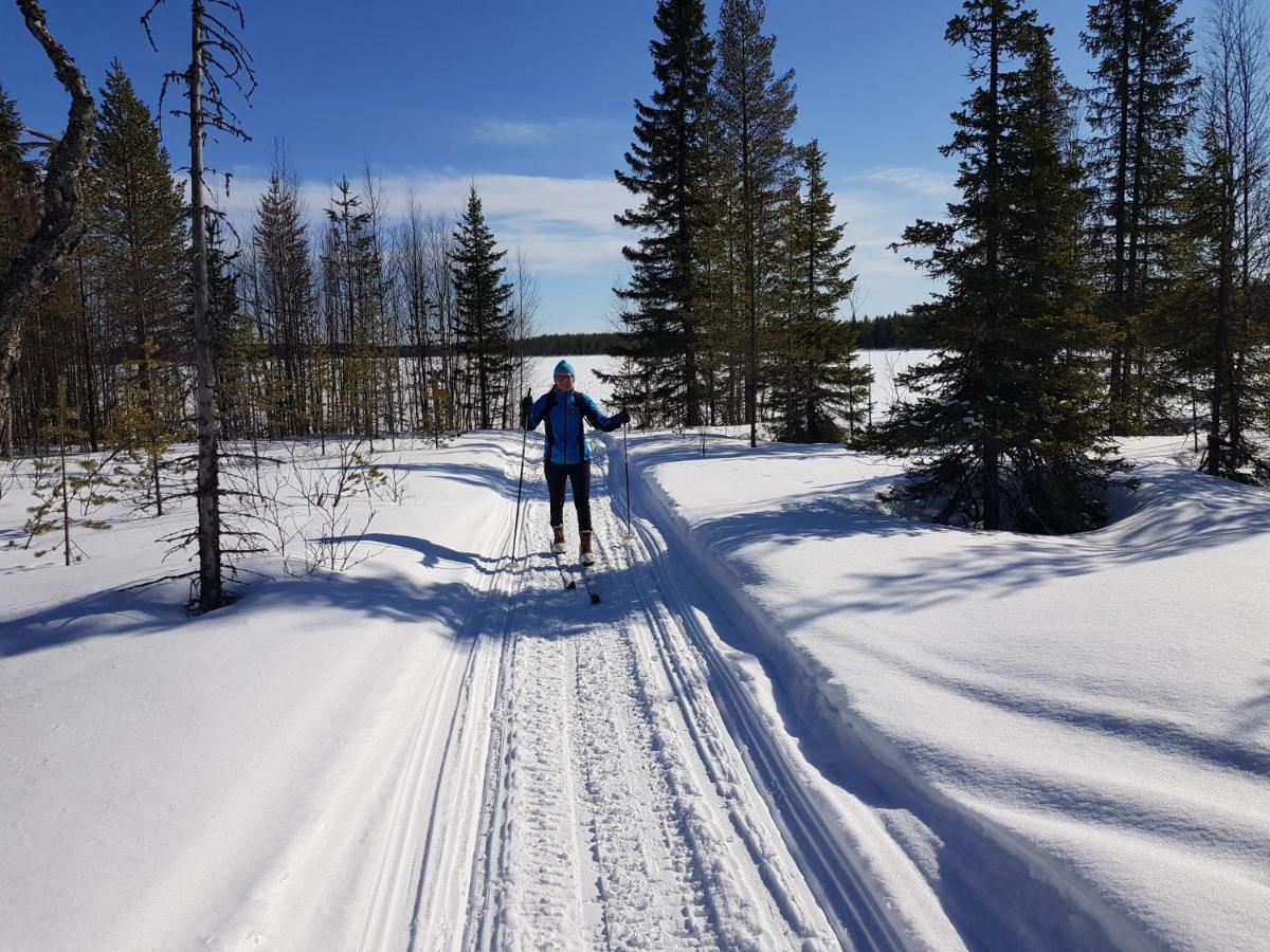 Huvila Eraemaajaerven Rannalla Taivalkoskella Jokijärvi Exteriér fotografie